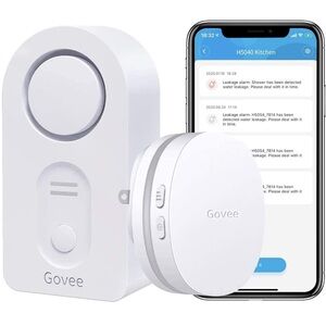 Govee WiFi Water Sensor, 100dB Adjustable Audio Alarm and Smart App Alerts